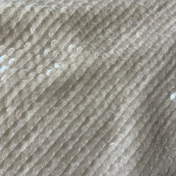 Alice + Olivia Silk Peach Beaded Sequined  Top - Picture 4 of 5